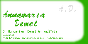 annamaria demel business card